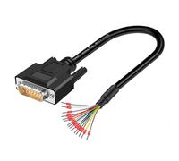 KALANKA-1 connecteur DB15 femelle sans soudure avec câble de rechange de 5 pieds 26 AWG, coque en plastique RS232 D-SUB série vers prise de raccordement 15 broches, adaptateur pour carte de