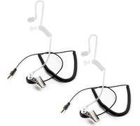 KALANKA-1 Pin 3.5mm Jack Headset 180° Joint Reception Only Walkie Talkie Earpiece Compatible avec Motorola Sepura Rexon Wouxun Kenwood Baofeng Quansheng Handheld radios (Tube Transparent, 2)