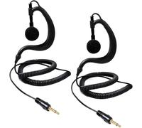 KALANKA-1 Pin 3.5mm Jack Headset 180° Joint Reception Only Walkie Talkie Earpiece Compatible avec Motorola Sepura Rexon Wouxun Kenwood Baofeng Quansheng Handheld radios (Forme G, 2)