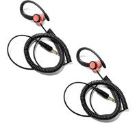 KALANKA-1 Pin 3.5mm Jack Headset 180° Joint Reception Only Walkie Talkie Earpiece Compatible avec Motorola Sepura Rexon Wouxun Kenwood Baofeng Quansheng Handheld radios (Rouge, 2)