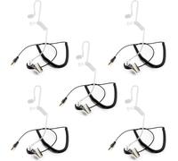 KALANKA-1 Pin 3.5mm Jack Headset 180° Joint Reception Only Walkie Talkie Earpiece Compatible avec Motorola Sepura Rexon Wouxun Kenwood Baofeng Quansheng Handheld radios (Tube Transparent, 5)