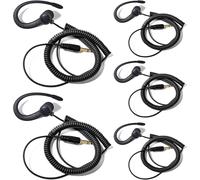 KALANKA-1 Pin 3.5mm Jack Headset 180° Joint Reception Only Walkie Talkie Earpiece Compatible avec Motorola Sepura Rexon Wouxun Kenwood Baofeng Quansheng Handheld radios (Noir, 5)