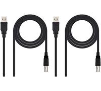 KALANKA-10.01.0102-BK - Câble d'imprimante USB 2.0, mâle-mâle, Noir, 1mts (Lot de 2)