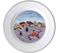 Kalanka-10-2337-2644 Assiette À Dessert Porcelaine Gris 22 X 23 X 7 Cm 1 Assiette
