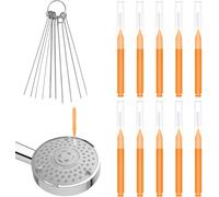 Kalanka-10 Brosse Pommeau Douche, Avec 10 Pics De Nettoyage Outil De Nettoyage De Petits Trous Anti-Colmatage Mini Crevasse Poils De Pomme De Douche Pour Écart De Buse, Salle De Bain Domestique