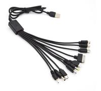 KALANKA-10 in 1 Universal USB Cable, Multiple Universal Charging Cables for Mobile Phones, Earphones, Speaker, Adapter Cable 100cm (1PCS)