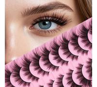 Kalanka-10 Paires De Faux Cils 3d Oeil De Chat, Volume Russe Extrême - Cils Artificiels Réutilisables,Utilisations Avec Effet Racines Denses & Pointe Effilée,(H2)