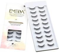Kalanka-10 Paires Faux Cils D'aspect Naturel, Cils Courts Et Doux 3d, Cils Vaporeux Cateye Pour Le Maquillage, Cils En Bande 100% Faits À La Main (Spa3)