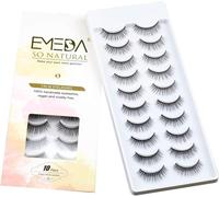 Kalanka-10 Paires Faux Cils D'aspect Naturel, Cils Courts Et Doux 3d, Cils Vaporeux Cateye Pour Le Maquillage, Cils En Bande 100% Faits À La Main (Sp25)