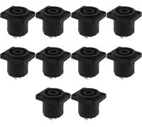 KALANKA-10 Pcs 4 Broches Speakon Femelle Jack Connecteur Audio Haut-Parleur Amplificateur 4 Pôles Haut-Parleur Carré Jack Twist Lock Compatible avec Neutrik Speakon NL4MP/NL4MPR/NL4FC