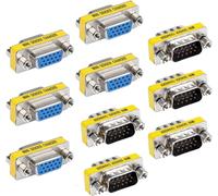 KALANKA-10 pièces 15 Broches VGA SVGA coupleur HD15 mâle à mâle/Femelle à Femelle Mini changeur de Genre Vga câble connecteur Adaptateur coupleur