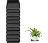 KALANKA-10 Pièces Durable Soucoupe Carrée, Coupelle Pot de Fleur, Soucoupe Rectangulaire, Soucoupe Carrée 18x18cm, Peut Être Utilisé dans Les Salons, Les Chambres, Les Jardins, Les Balcons, Etc.