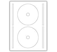 KALANKA-100 étiquettes CD DVD autocollante autocollant diamètre 117 mm trou 17 mm livré avec curseur de placement feuille de 2 étiquettes pour imprimante jet d'encre, laser pour imprimer personnalise