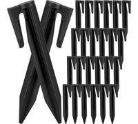 KALANKA-100 Pièces Piquet Fil Robot Tondeuse, Piquet de Terre pour Câbles Périphériques Tondeuse Robot, Crochets de Terre en Plastique, Compatible avec Husqvarna, Gardena, Worx, Bosch, Yard Force