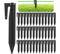 KALANKA-100 Pièces Piquet Fil Robot Tondeuse, Piquets de Fixation en Plastique Robuste, Crochet Accessoires pour Câbles Périphériques Tondeuse Robot, Compatible Husqvarna Gardena Worx Bosch