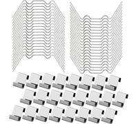 KALANKA-100 Pièces Z Clips pour Serre de Jardin en Verre Inoxydable,Polycarbonate Clips Kit de Réparation,Accessoires de Jardin pour Serres,Résistantes aux Tempêtes,pour Installation Fixe Verre Plaqu