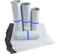 Kalanka-100 X Sacs D'expédition Plastique Enveloppe En 4 Tailles Petit Sac Colis Envoie Vinted Auto-Adhésif, Opaque, Imperméable Et Inviolable Blanc