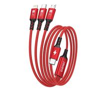 Kalanka-100w Usb C To Multi Usb Cable [1.2m] 3 In 1 Usb Cable With E-Mark Chip Quick Charge Usb Charger With Micro Usb Type C Lightning Connector For Samsung;Macbook Pro/Air;Ipad Pro;Iphone;Huawei