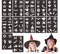Kalanka-102 Pièces Pochoirs Pour Tatouages Temporaires Pour Enfants, Pochoirs Pour Peinture Sur Visage Et Corps, Tatouages Pailletés Pour Filles Et Garçons Pour Enfants, Halloween, Noël, Bal Masqu