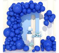 KALANKA-106 pcs Ballons Bleus Foncé Ballon en Latex 5 10 12 18 pouces Kit de Guirlande Ballon Bleu avec Ruban pour Femmes Garçons Filles Fêtes d'Anniversaire Mariage Remise de Diplômes Bébé Mariée Dé
