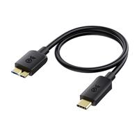 KALANKA-10G USB C External Hard Drive Cable 0.3 m (USB C Micro B USB 3.0 / USB C-Micro USB 3 Hard Drive) in Black