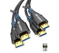 KALANKA-10K 8K Câble HDMI 2m Lot de 2,Certifié Ultra Haute Vitesse Câble HDMI 4K 120Hz 8K 60Hz 48Gbps,Supporte eARC HDCP 2.2 2.3 Compatible avec PS5 Blu-Ray HDTV Projecteur Moniteur