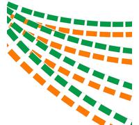 KALANKA-10M Guirlande Drapeau Irlande, 2Pcs Banderole Irlandais, 30 Petit Drapeau Cote ivoire pour Decoration Fête de la Saint-Patrick Euro Foot Match Stade Bar Jardin Tournoi des Six Pays