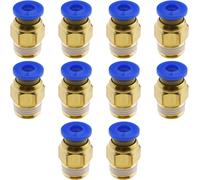 KALANKA-10pcs 1/8 pouces Raccord à Vis Enfichable Connexion Pneumatique Droit Pneumatique Poussoir à Raccords Rapides 0-60°C 0-1MPa Accessoires pour Connecteur d'imprimante 3D