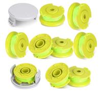KALANKA-11 Pièces Fil Coupe Bordure Bobine de Fil Debroussailleuse Fil Rotofil Compatible avec Ryobi One + 18V 24V 40V Coupe Bordure Ø2.0mm 3,4M Bobine Fil Coupe Bordure (9 Fil Rotofil + 2 Couvercle)