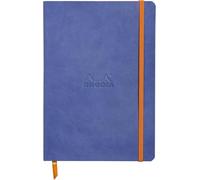 Kalanka-117822c - Rama Carnet Souple Saphir - A5 14,8 X 21 Cm - 5x5 Petits Carreaux - 160 Pages - Papier Clairefontaine Ivoire 90 G/M² - Marque-Page, Fermeture Élastique - Couverture Simili Cuir