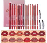 Kalanka-12 Colors Sculpting Matte Velvet Lip Liner Set, Creamy Velvet Pigmented Lip Liner Lipliners Crayon Lipstick, Matte Makeup Soft Pencils For Women. (01 Color)
