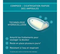 Kalanka-- 12 Pansements Ampoules Hydrocolloïdes - Seconde Peau - Cicatrisation Rapide - Moyen Format Economique & Stick Anti Frottements - Anti Ampoules - Prévient La Formation D`Ampoules - 8 Ml