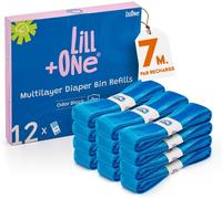 Kalanka-12 Recharges Universellles Poubelles À Couches Extra Longues 7 Pli, Anti-Odeur - Compatibles Avec Angelcare Tommee Tippee Twist & Click Simplee Tec Litterlocker Et Autres - Lot De 12 Recharge