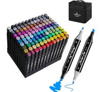 Kalanka-120 Couleurs Marqueur, Feutre A Alcool, Feutre Coloriage, Séchage Rapide Et Non Toxique, Convient À Une Utilisation Sur Diverses Surfaces