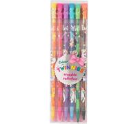 Kalanka-12279 Ylvi - Colour Twinnies Crayons De Couleur, 6 Crayons De Couleur Avec 2 Couleurs Chacun Et Des Gommes