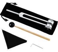 KALANKA-128 Hz Diapason en Aluminium Diapason en Alliage Offre une Réponse en Fréquence avec un Marteau en Silicone, un Outil de Réparation et un Chiffon de Nettoyage Emballé dans un Sac en Velours D