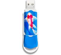 KALANKA-128GB Poisson Koï Xpression USB 3.2 Gen 1 Flash Drive - clé USB au Design élégant - Idéale pour Le Stockage & la Sauvegarde pour études, Travail & Loisirs, idée Cadeau Amusante & Originale