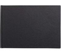 Kalanka-134246c Carnet Cousu Goldline - 64 Feuilles Papier Dessin Ivoire - A4 21x29,7 Cm 140g - Format Paysage - Couverture Rigide Noire Imitation Toile