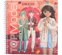 KALANKA-13573 TOPModel Cosy-Livre 24 Pages pré-imprimées pour créer des Tenues, y Compris 11 Feuilles d'autocollants, Paper, Multicolour, Taille Unique