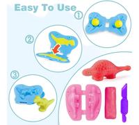 Kalanka-15 Pièces D'argile Dinosaure Pour Enfants, Outils Pour Plasticine Dinosaure, Outil Pétrissage Bricolage, Accessoires D'argile, Jouet Enfant 3 4 5 Ans, Cadeaux Créatifs Pour Garçons Et Filles