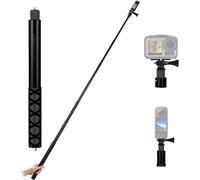 KALANKA-150cm Invisible Perche a Selfie Carbon Fiber, Selfie Stick D'extension Extensible pour Insta360, pour GoPro, DJI, Action Camera, Perche à Main pour Extérieur avec Boucle d'alpinisme,vis 1/4