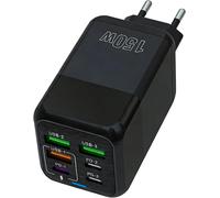 KALANKA-150W Chargeur USB Multiple Rapide 2 USB-C PD + 4 USB-A QC 3.0 Prise USB c Adaptateur 6 Ports Chargeur USB Multiple pour iPhone pour iPad Huawei pour Xiaomi MacBook Samsung