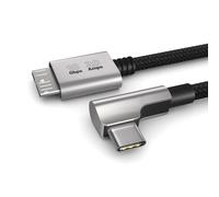 KALANKA-1m 10Gbps USB C to Micro-B Cable, 90¿¿ Angled Connector, USB 3.2, Hard Drive Cable, USB HDD Cable, SSD, NVME, Black