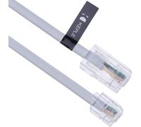 KALANKA-1m RJ11 bis RJ45 Kabel Ethernet-Modem-Daten-Telefon ASDL Patch Führen Breitband Schnelle Geschwindigkeit BT Internet-Stecker 6P4C bis 8P8C Eben Kompatibel mit Modem, Router, Festnetz (Weiß)