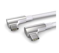 KALANKA-1m USB C to USB C Cable, 100W Power Delivery 20V/5A PD 3.0 Fast Charging Cable, 10Gbps USB 3.2 Gen2x1 High Speed Data Cable, Angled Connector, White