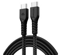 KALANKA-1m USB C to USB C Cable 60W, Braided Type C to C Cable Fast Charge Compatible with iPhone 15, iPad Pro, MacBook, Samsung Galaxy S24/S23/A14/A15/A25/A35/A34/A55/A54/A05s/A04s - Black