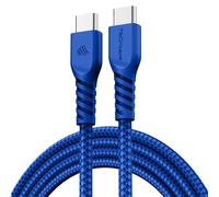KALANKA-1m USB C to USB C Cable 60W, Braided Type C to C Cable Fast Charge Compatible with iPhone 15, iPad Pro, MacBook, Samsung Galaxy S24/S23/A14/A15/A25/A35/A34/A55/A54/A05s/A04s - Blue