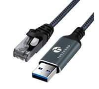 KALANKA-1M USB to Ethernet Adapter, USB 3.0 A to RJ45 Male Directly Connected to Gigabit LAN Network, Compatible with Laptop, PC, MacBook, Switch, Windows, MacOS, Linux