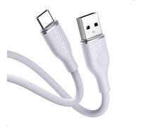 KALANKA-1M USB to USB-C 2.0 Cable, Grey, Soft Silicone Cable Quick Charge PD 3A for Phone Ultra Soft and Flexible for Charging at Home, on the Go or in the Office
