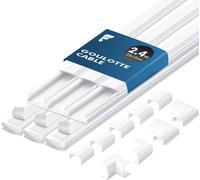 KALANKA-2,4m Cache Cable \u2013 Goulotte Passe Cable pour Câbles électriques, Goulotte Electrique, Passe Cable Mural \u2013 Cache Fil Electrique pour TV \u2013 Blanc 25 mm x 13 mm